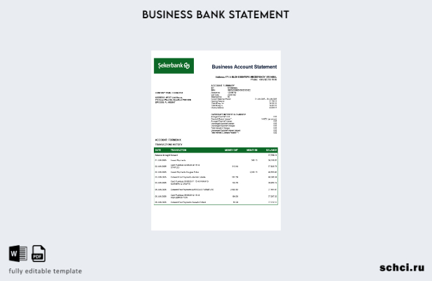 цифровая загрузка выписки по текущему счету турецкой фирмы Sekerbank Шаблон в фо